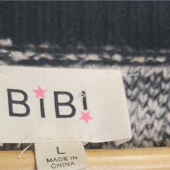 Bibi Life on‎ the run Oatmeal oversized Leopard Print Sweater - Picture 2 of 3